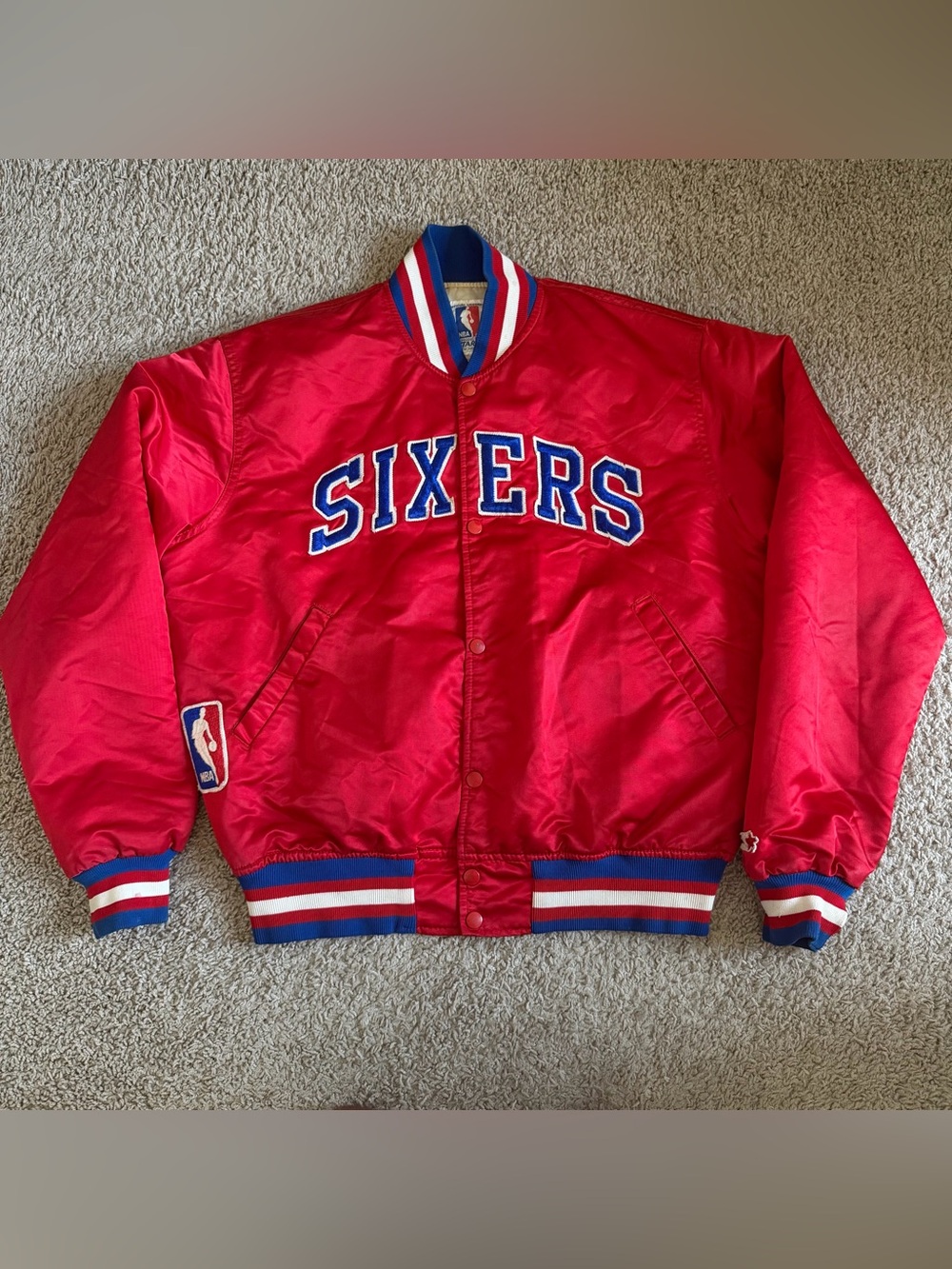 NBA Starter Philadelphia Sixers 76ers Bomber Vintage Jacket
